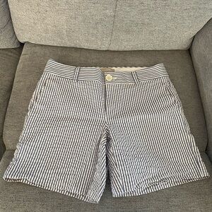 Banana Republic Blue and White Stripe Shorts-Seersucker